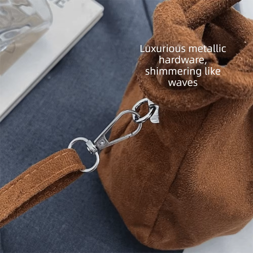 Bolso Bandolera Cuero Ante Mujer – Cierre Magnético Casual