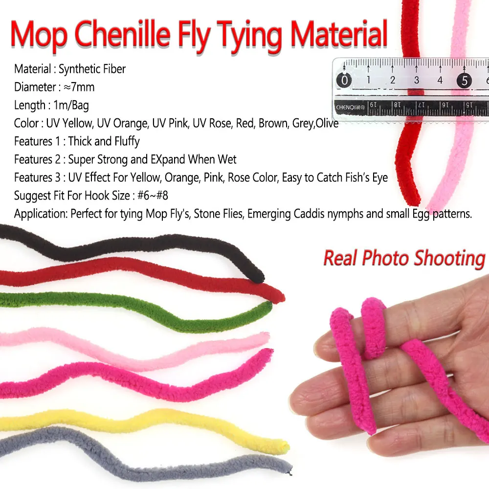 Bimoo Chenilla Mop 8 m - Material montaje ninfas para trucha - imagen 2