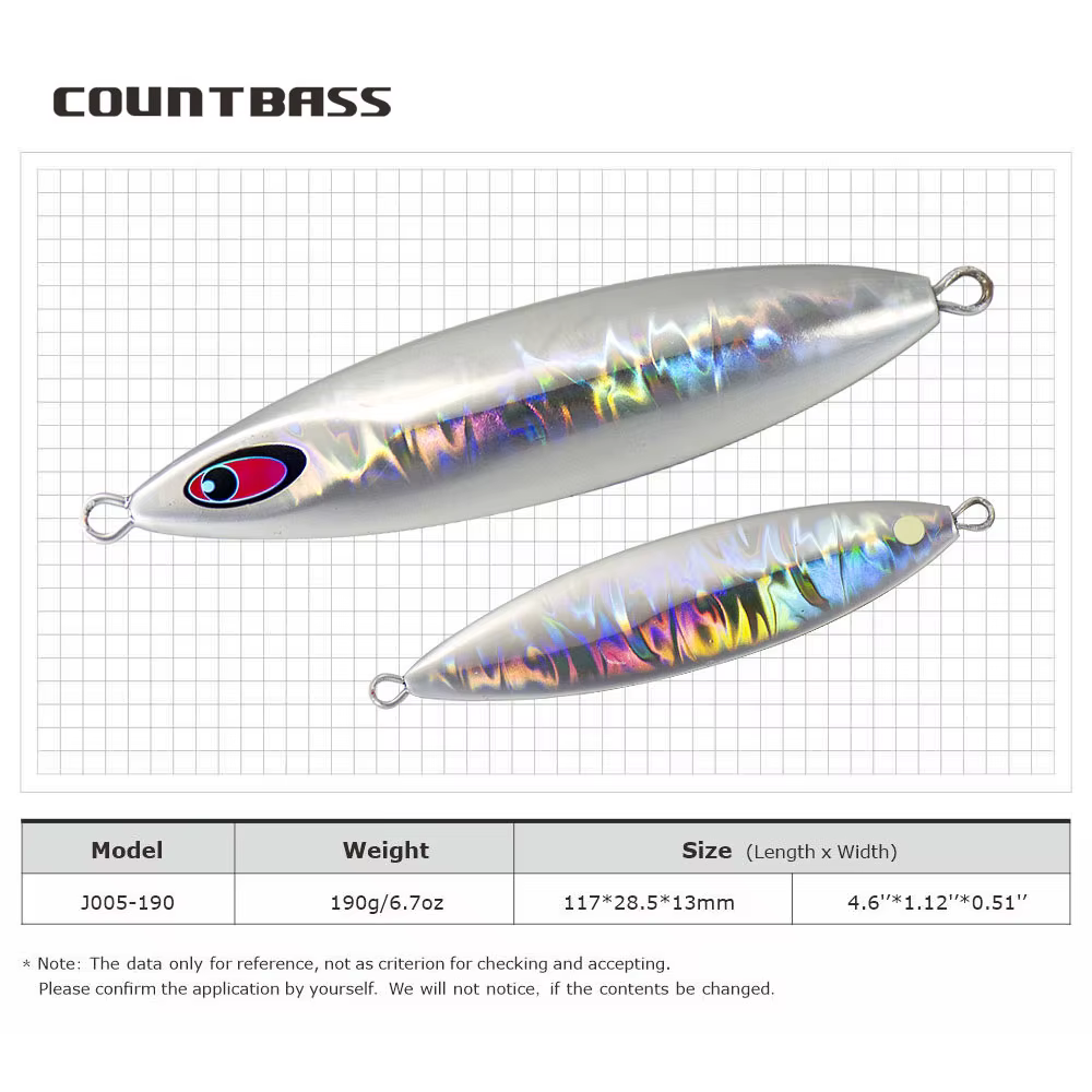 Countbass Señuelos pesca agua salada – Cebo metálico pargo - imagen 2
