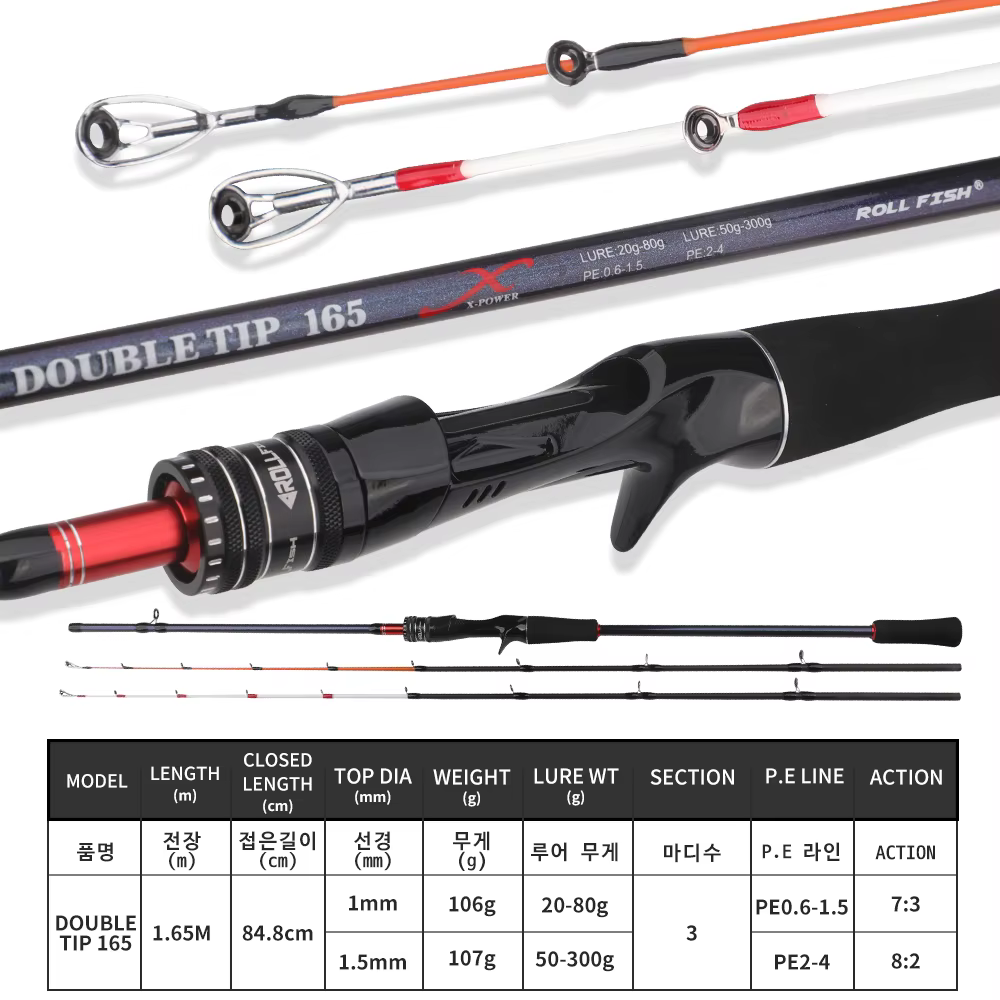 Caña Jigging Rollfish para Sepia y Calamar – Fibra de Carbono - imagen 5