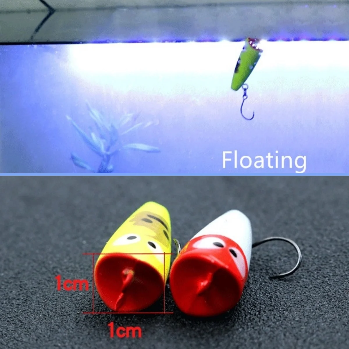 Swolfy Micro Popper flotantes para pesca de trucha y lubina - imagen 4