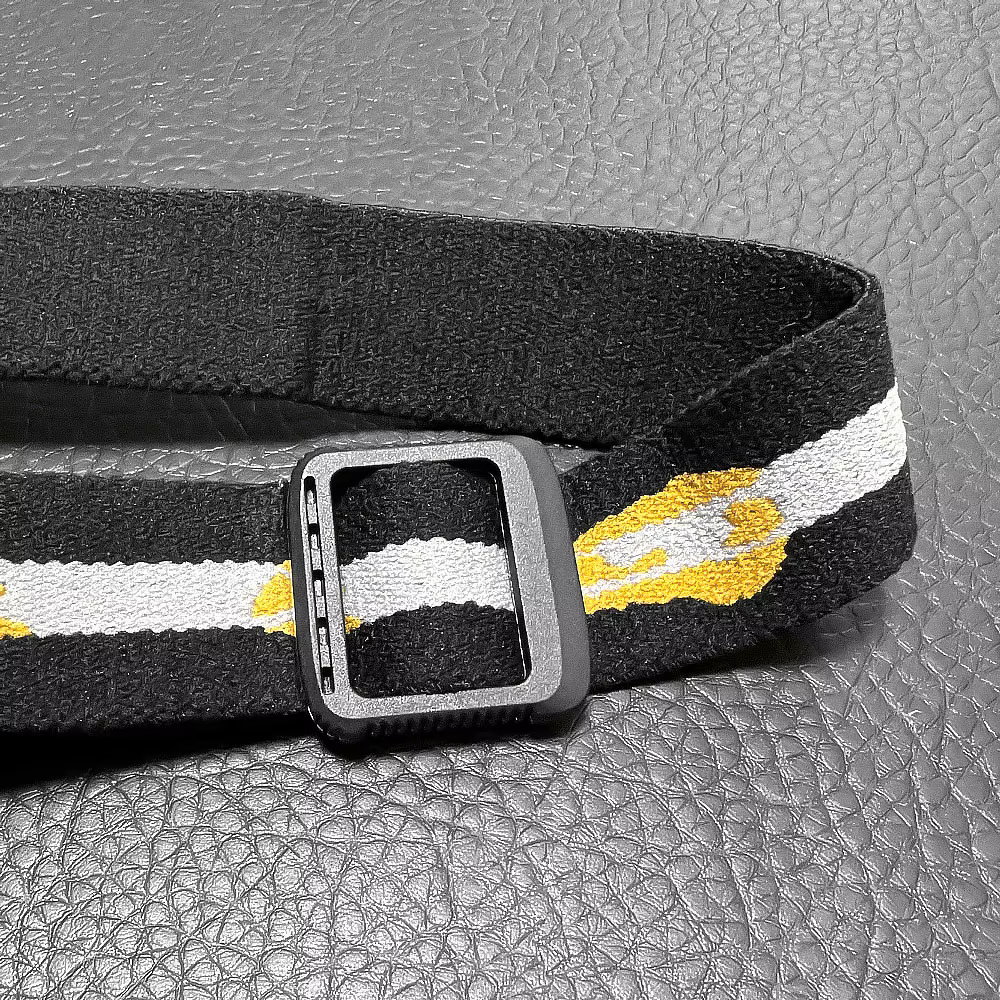 Correa elástica negra ajustable para frontal de pesca - imagen 2