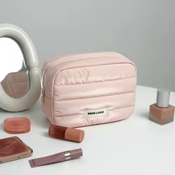 Neceser de viaje acolchado gran capacidad para maquillaje