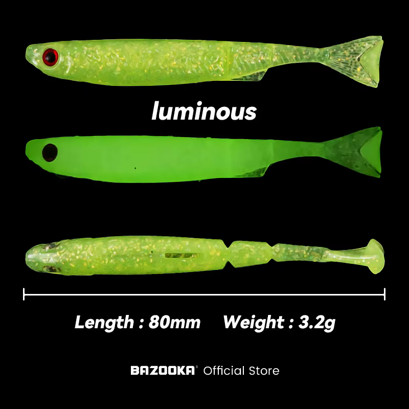 Bazooka Shiner Spinner: Jig Head de vinilo articulado para jigging - imagen 4
