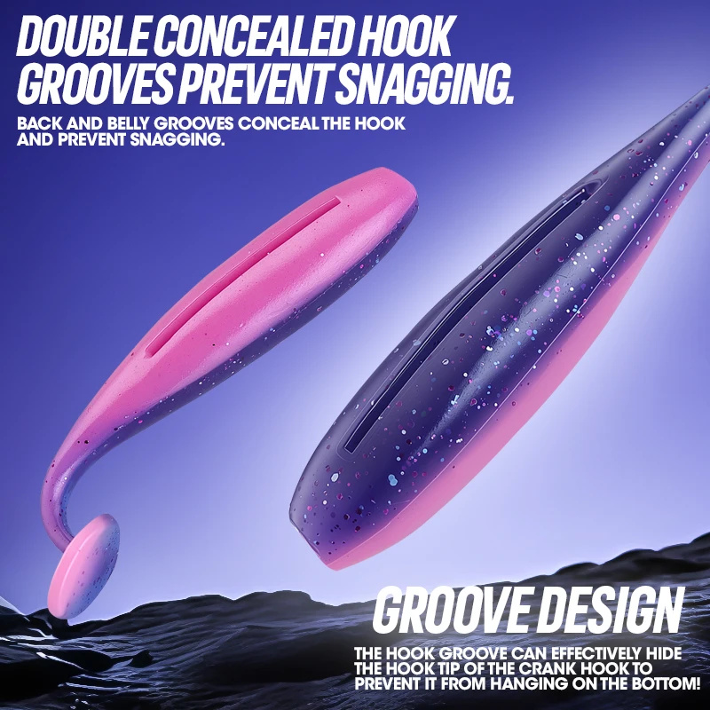 Señuelos blandos TAIYU cola en T para lubina con aroma - imagen 5