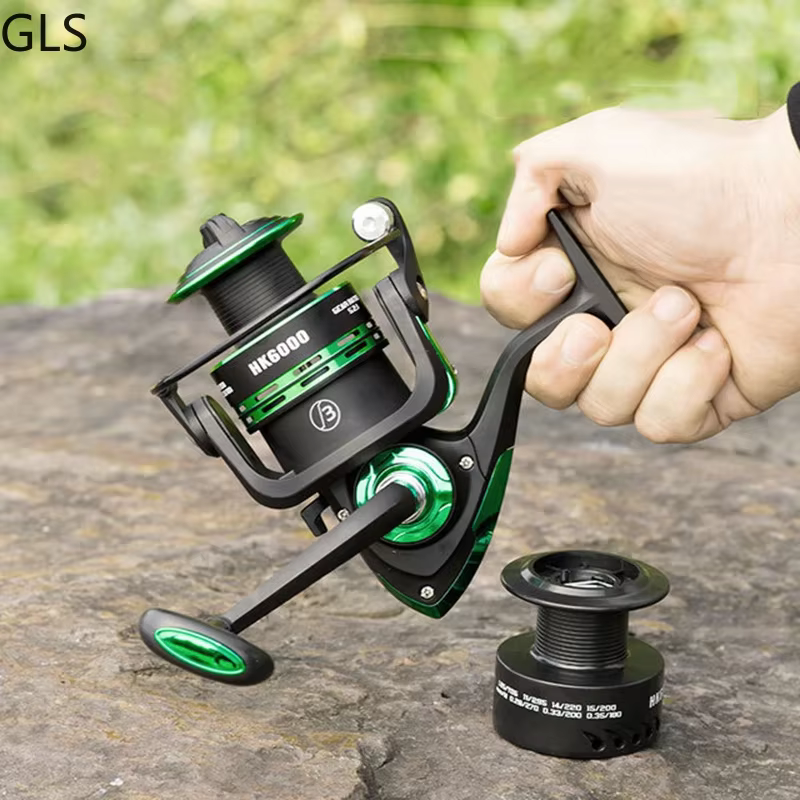 Carrete Spinning Original de Metal 5.2:1 – Alta velocidad para carp fishing