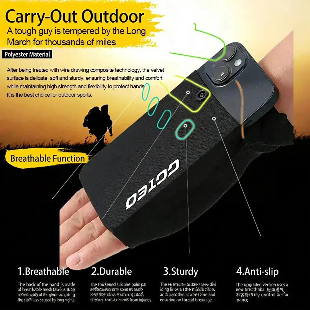 Bolsa deportiva para teléfono negra y gris con protección - imagen 3