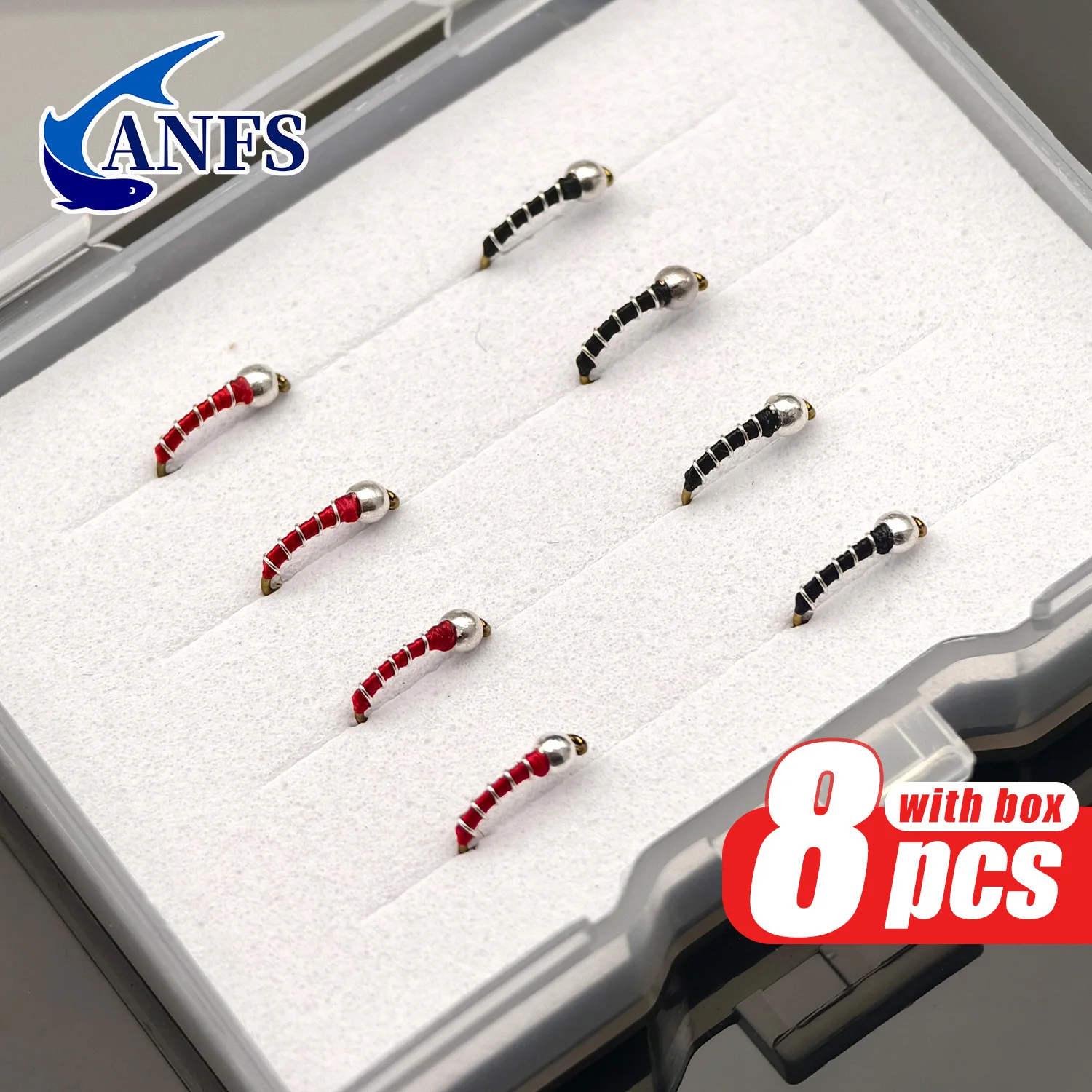 Moscas artificiales ANFS Zebra Midges atadas a mano – pesca - imagen 4