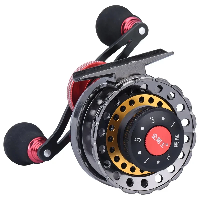 Carrete de pesca con mosca cuerpo metálico completo