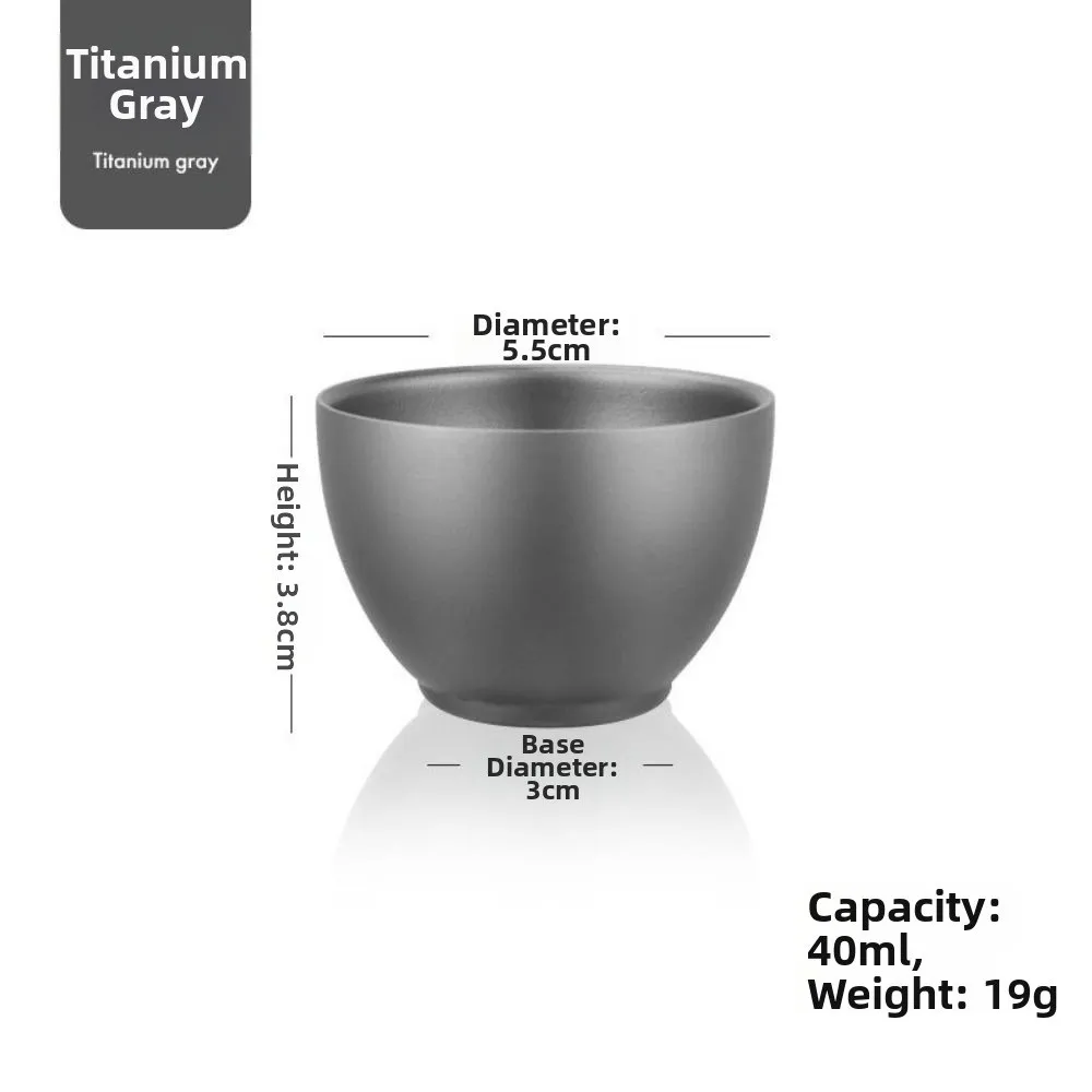 Taza titanio doble pared ligera para camping y pesca - imagen 3