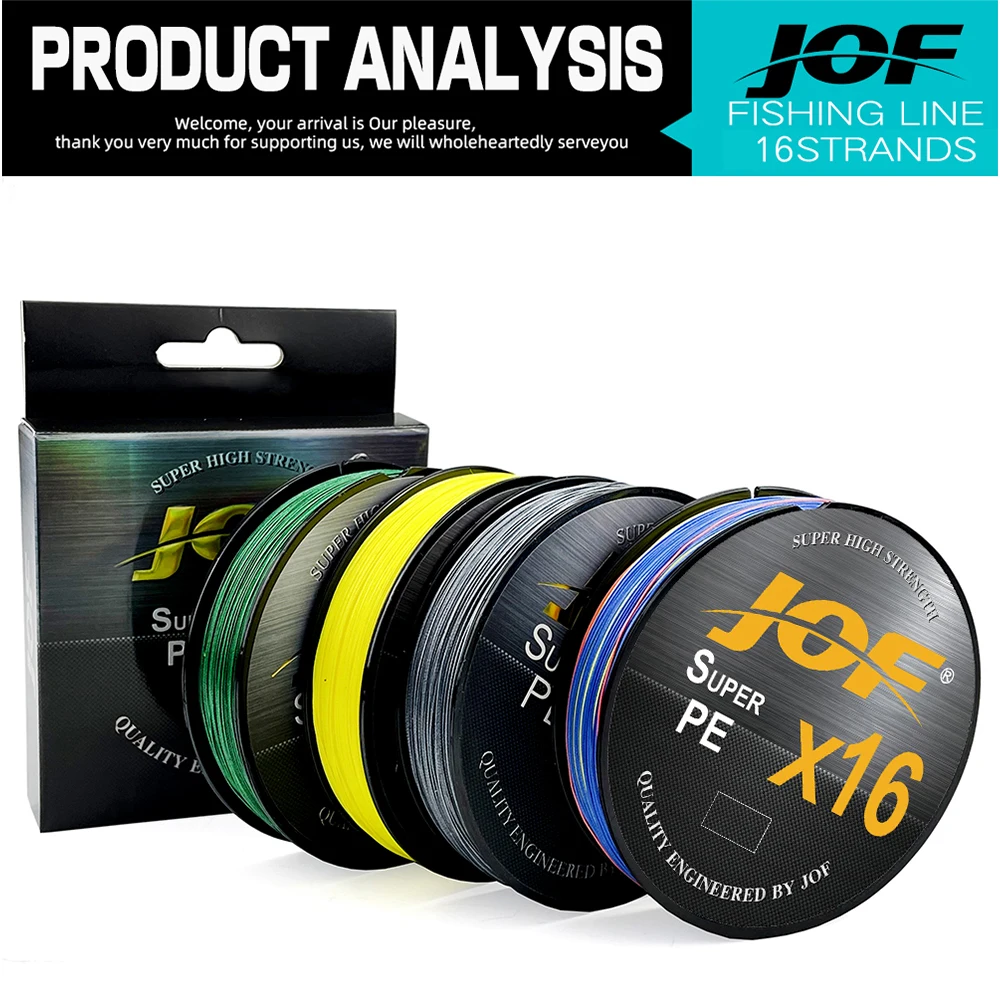 Línea trenzada multifilamento JOF X16