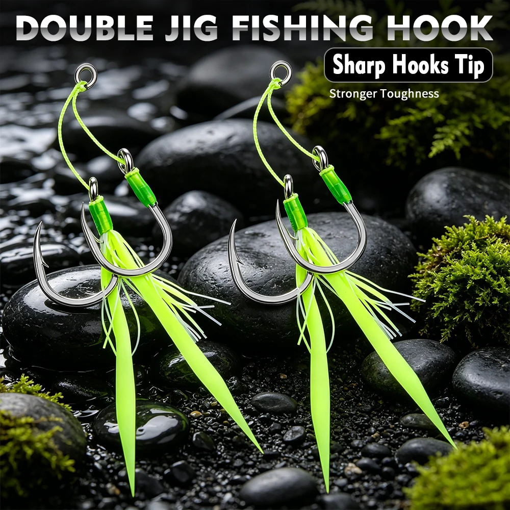 Anzuelos jigging PROBEROS con tubo de línea, pluma y anilla - imagen 3