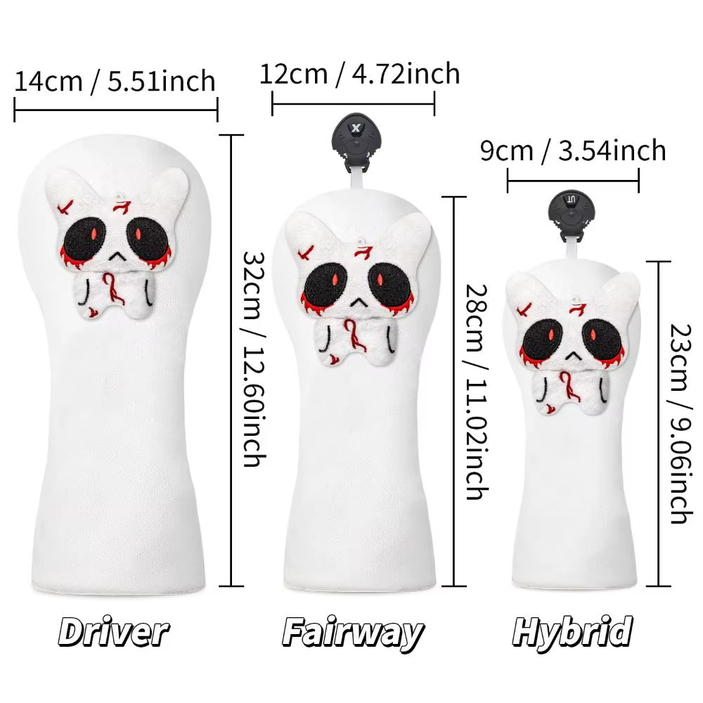 Funda para putter en cuero PU blanco, diseño elegante y resistente - imagen 5