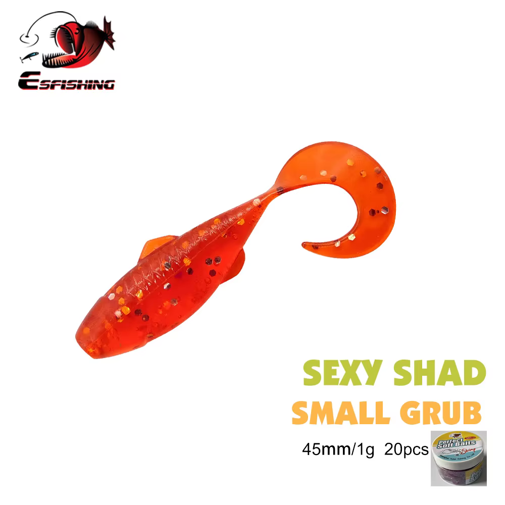 ESFISHING Sexy Shad 45mm cebo suave carpa