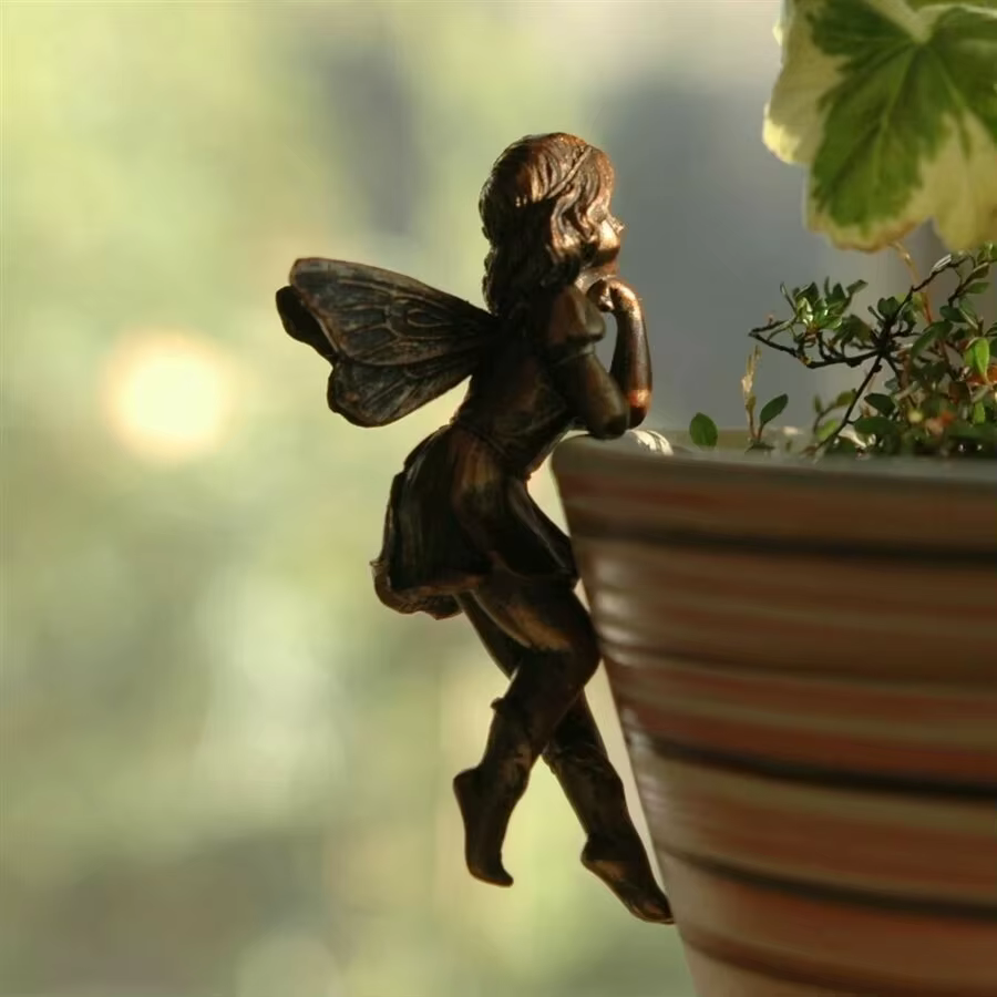 Taza Colgante Niña Ángel – Decoración en Resina con Hadas y Flores - imagen 3