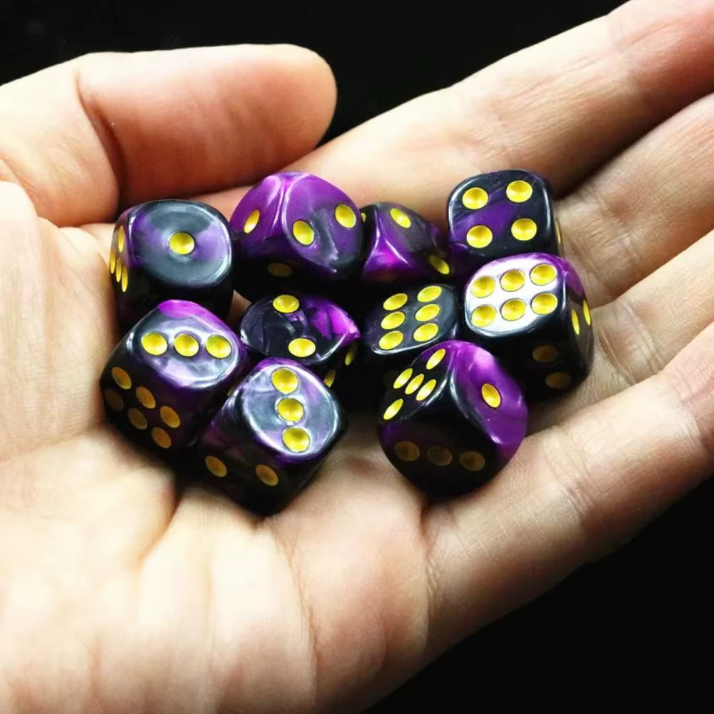 Juego completo de 10 dados de colores