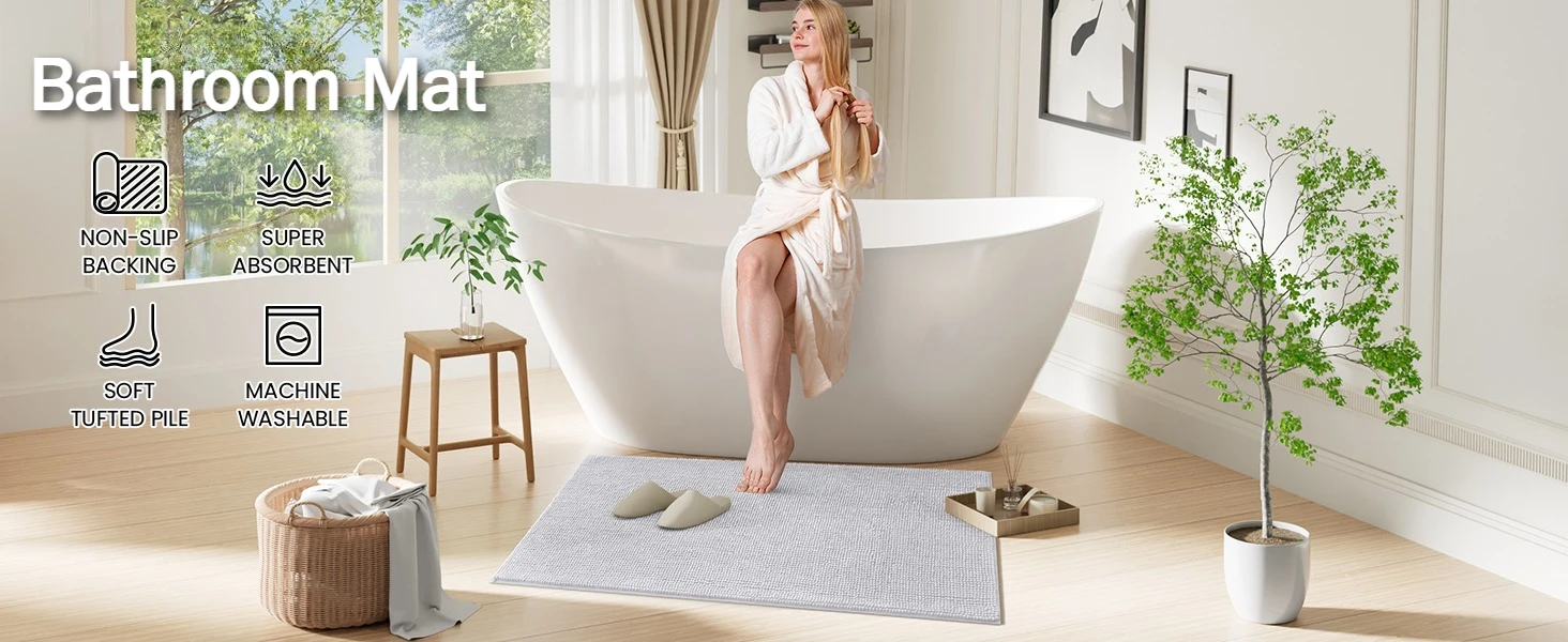 Alfombras de baño en forma de U con diseño moderno