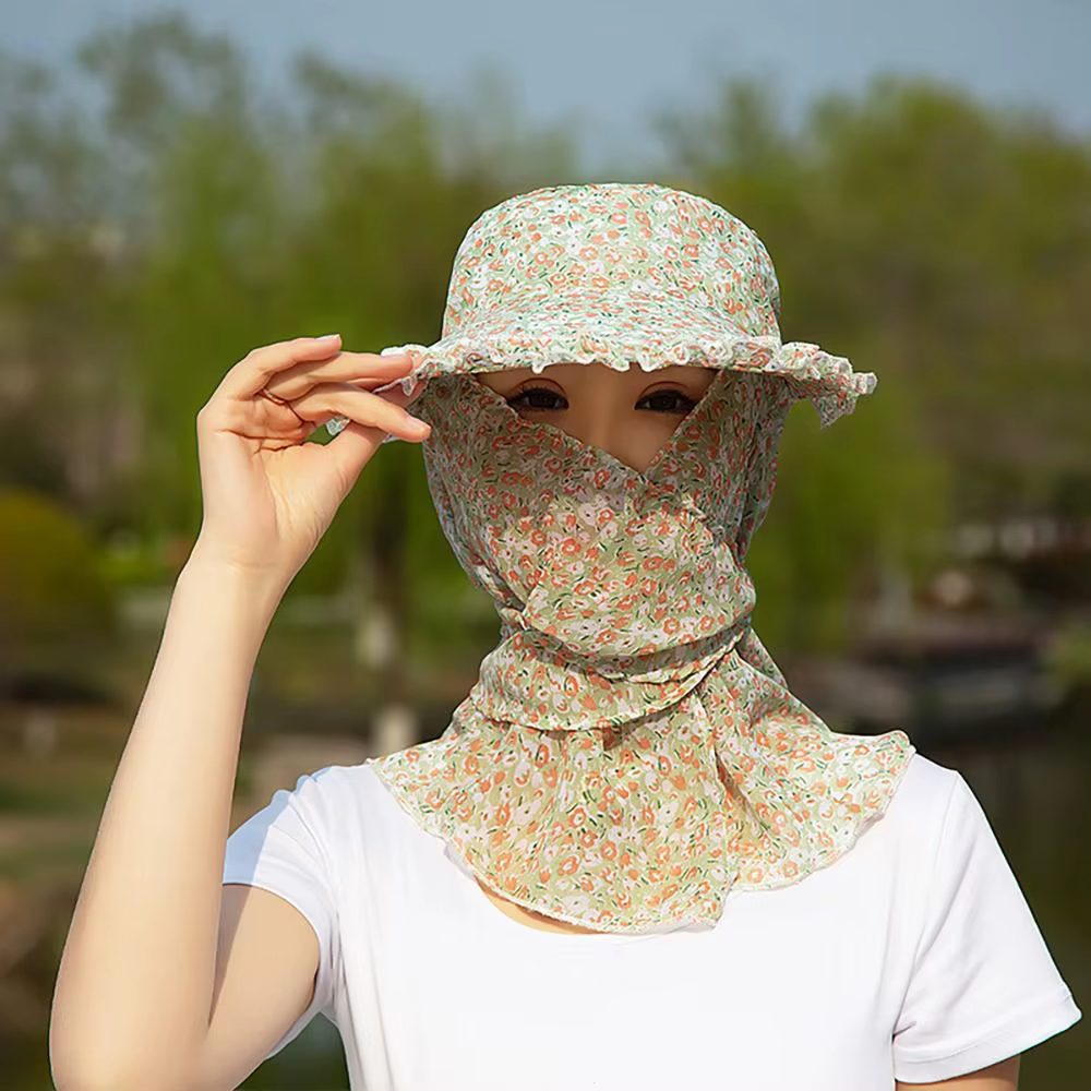 Sombrero de Pesca Protección Solar y Secado Rápido Ala Ancha Floral - imagen 3