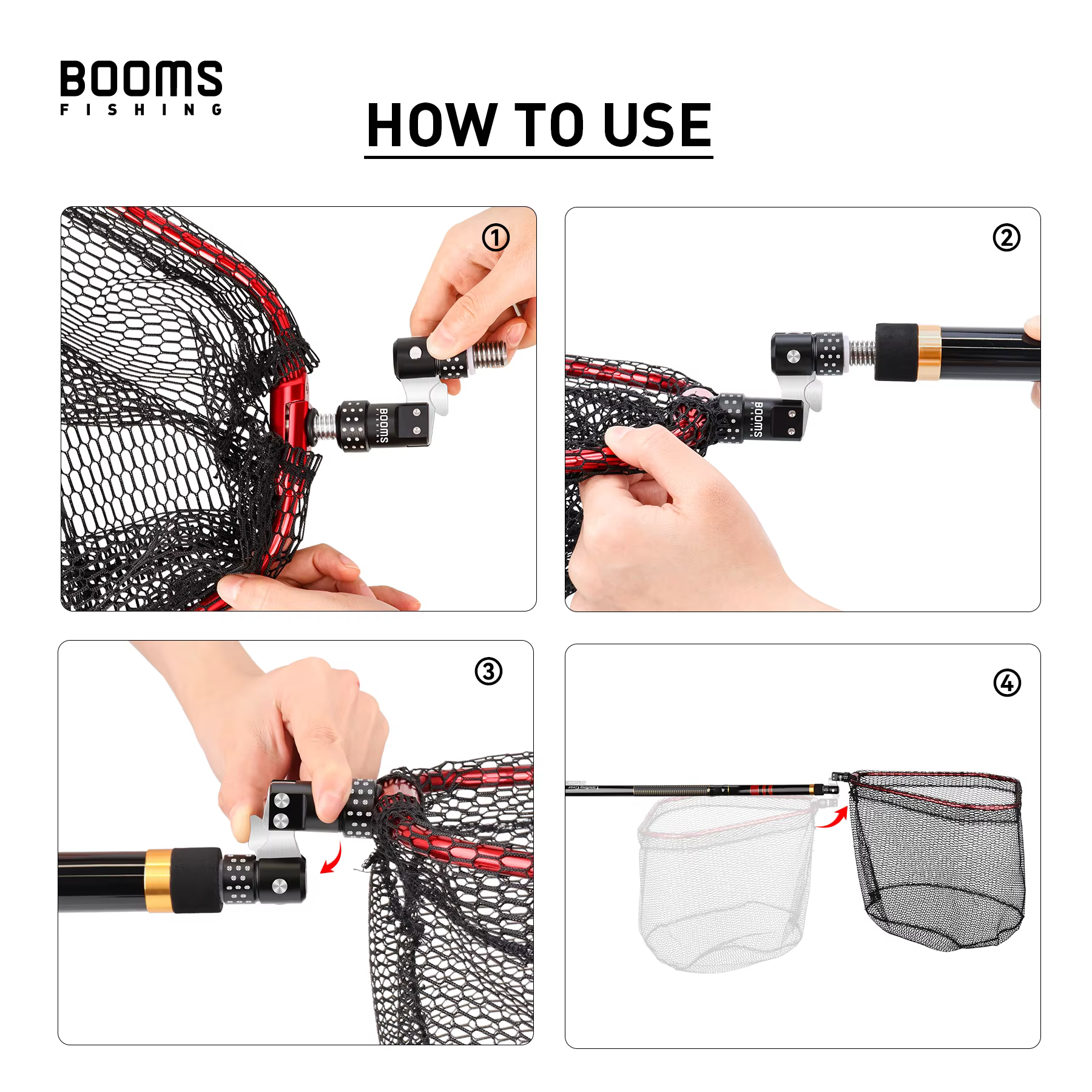 Booms Fishing TM1 Adaptador Conector Caña para Red de Aterrizaje - imagen 5