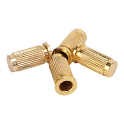 Anclajes de puente de guitarra de metal dorado para montaje