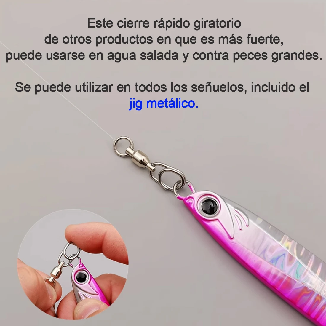 Eslabón rápido ovalado con rodamientos FishTrip – Acero inoxidable - imagen 4