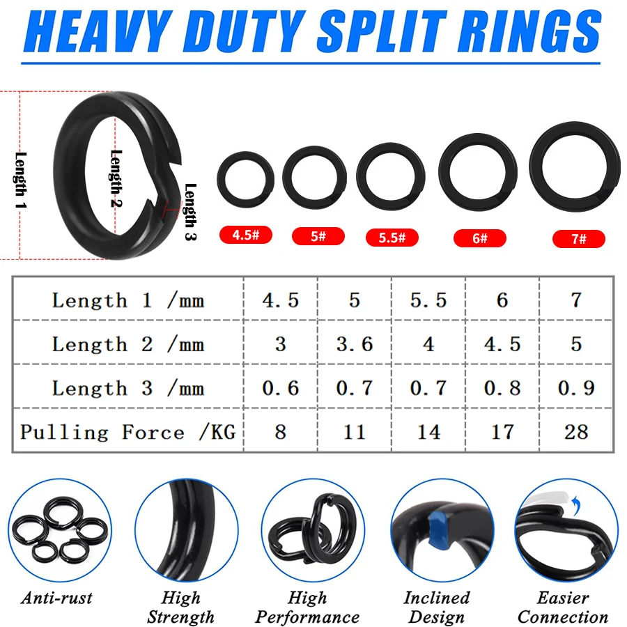 Anillos Divididos Split Ring Acero Inoxidable – Alta Resistencia para Agua Salada - imagen 3