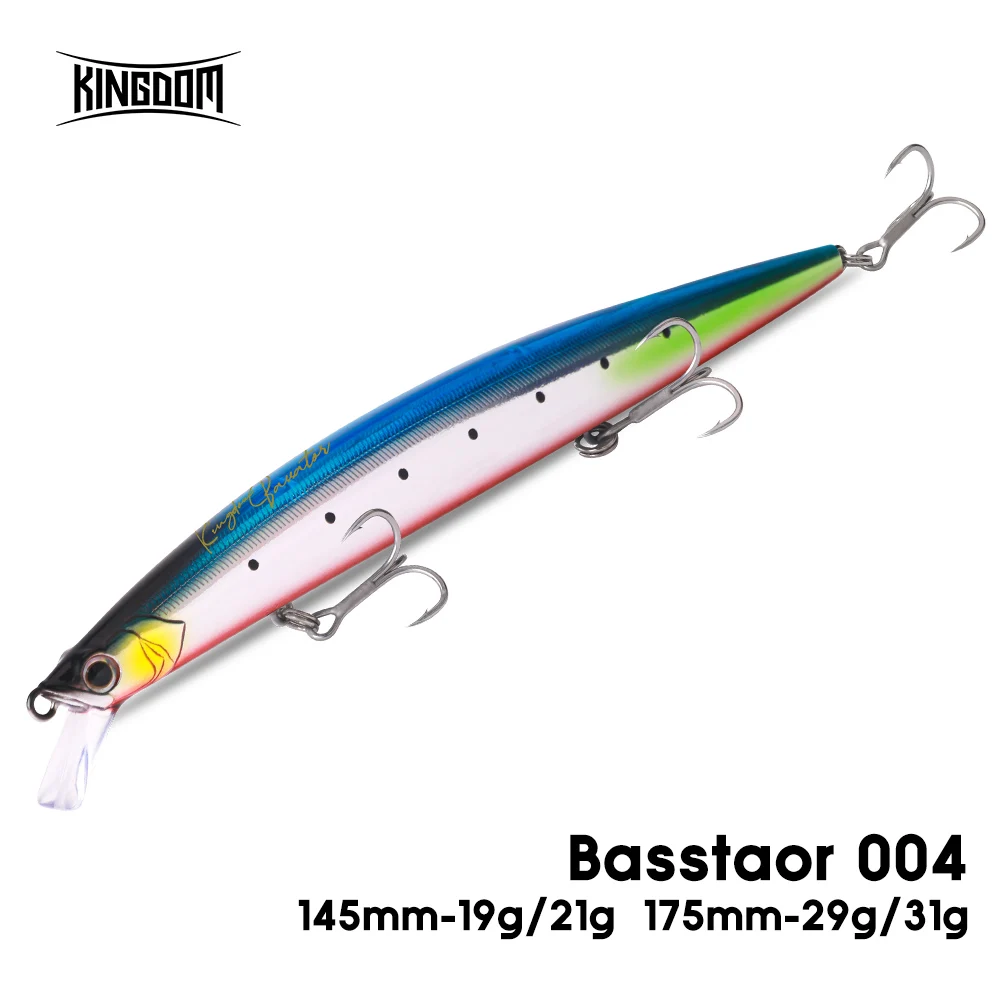 Kingdom Jerkbait Minnow para lubina de lance largo - imagen 2