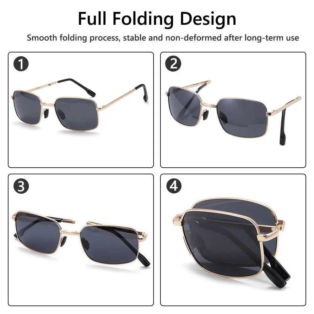Detalle del mecanismo plegable de las gafas