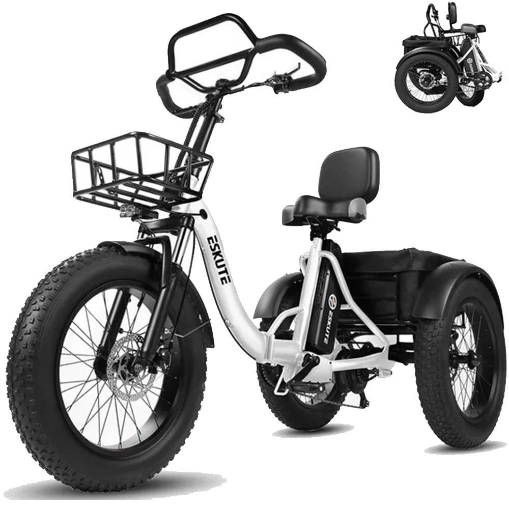 Eskute T302 Pro Cargo triciclo eléctrico plegable para adultos - imagen 5