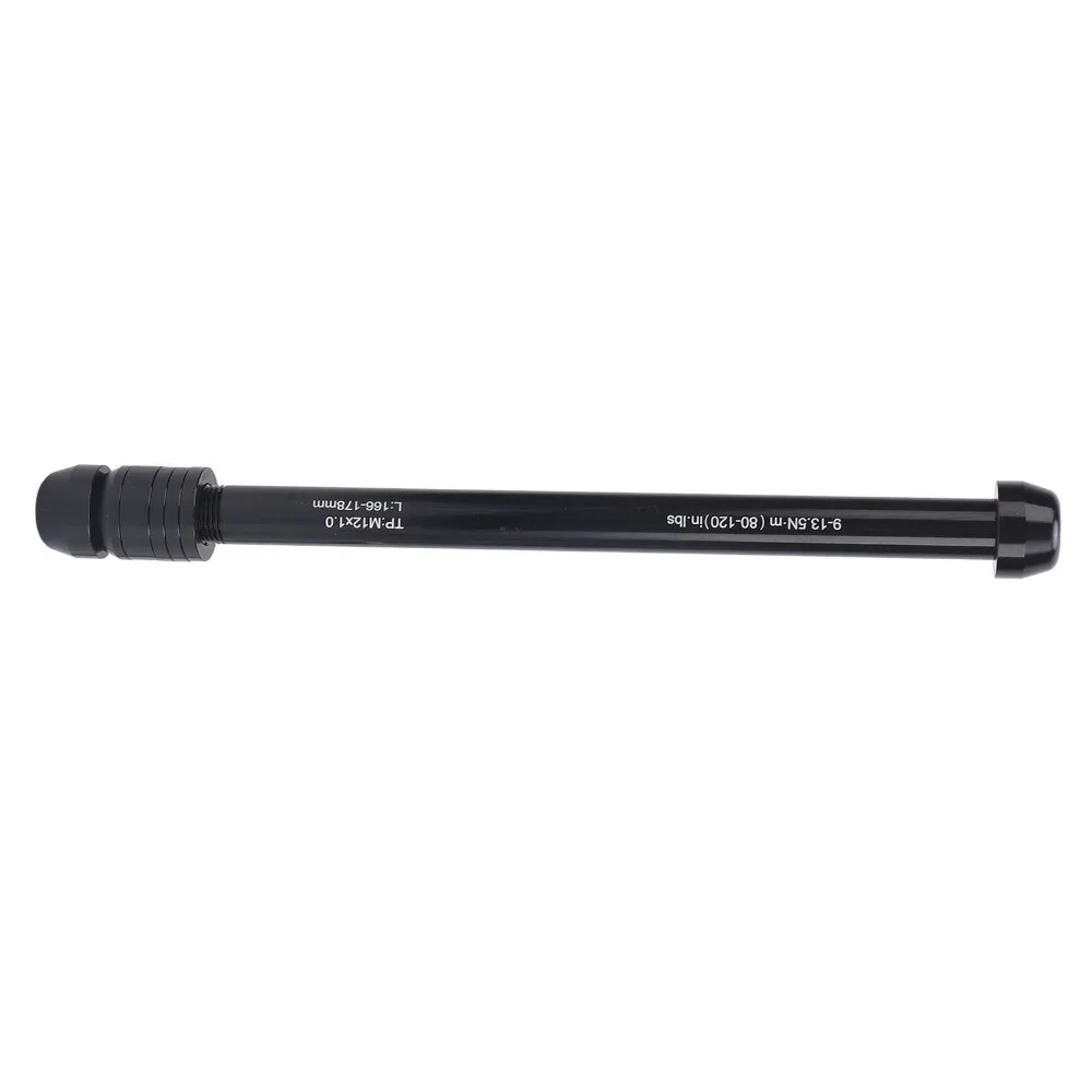 Eje pasante bicicleta de aluminio negro con llave, kit adaptador - imagen 3