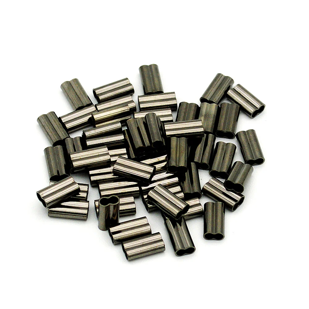 Manguitos de empalme doble barril prensados para cable de pesca - imagen 4