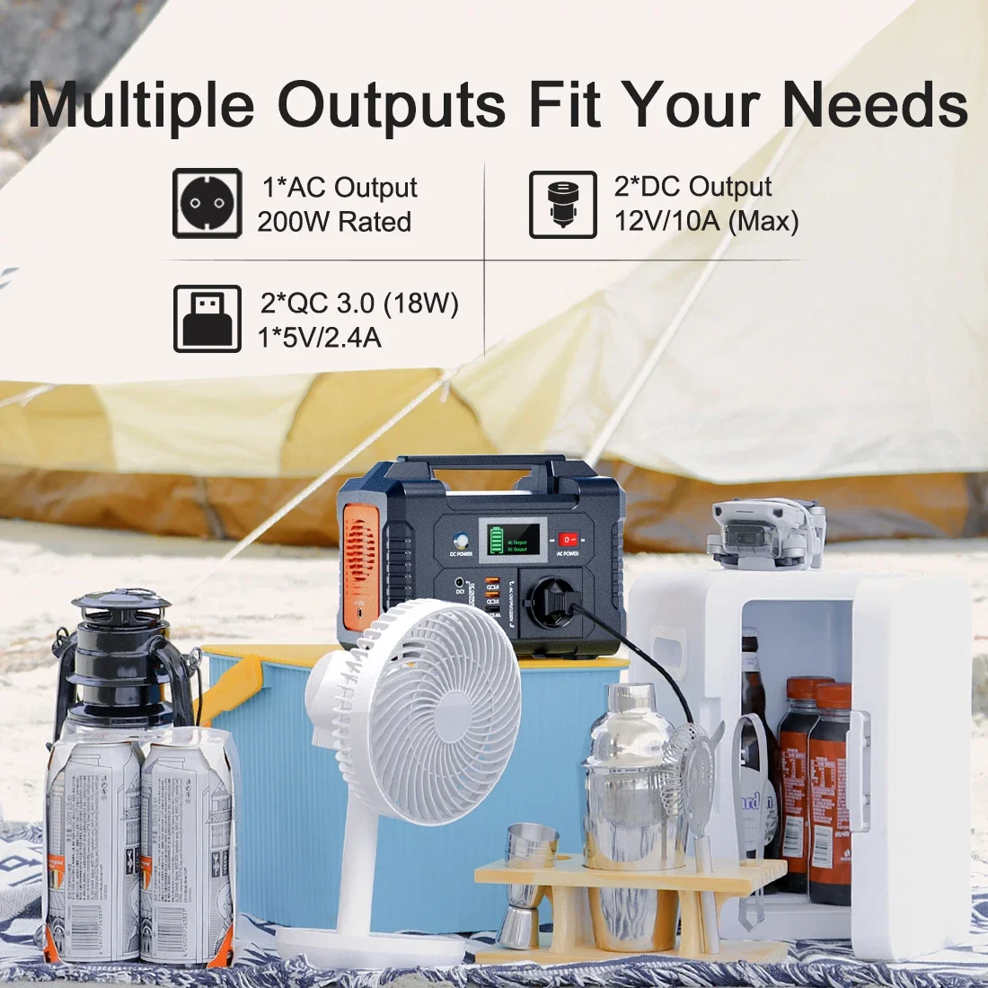 Uso en camping y carga de CPAP