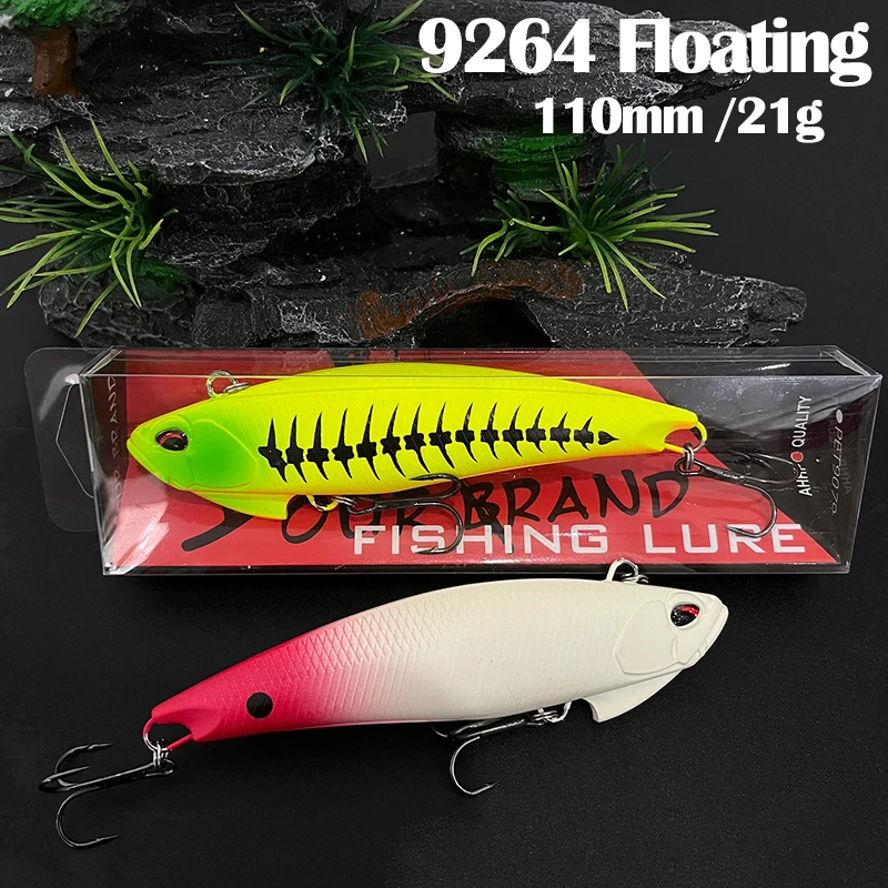 Señuelo lápiz flotante vibratorio con sonajero para lubina y lucio