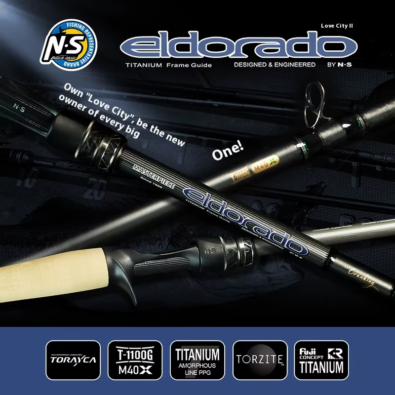 Caña NS ELDORADO II – Carbono M40X + T1100G para black bass - imagen 4