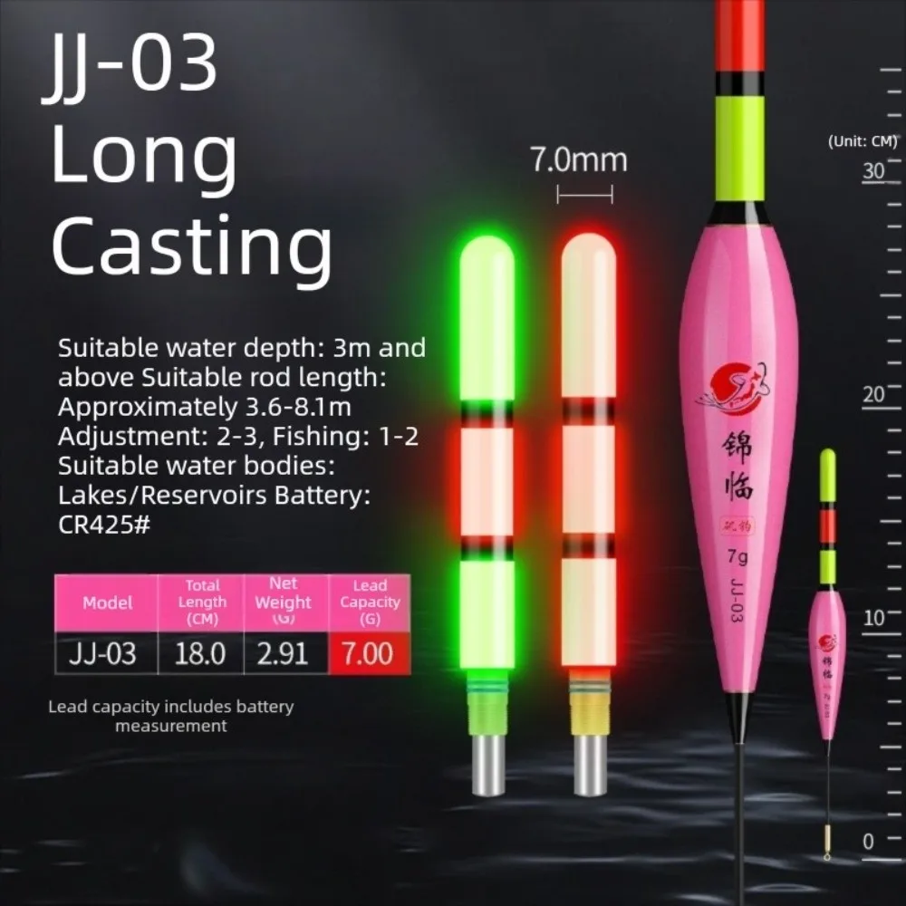 Flotador pesca nocturna LED con luz bicolor y sensor de gravedad - imagen 2