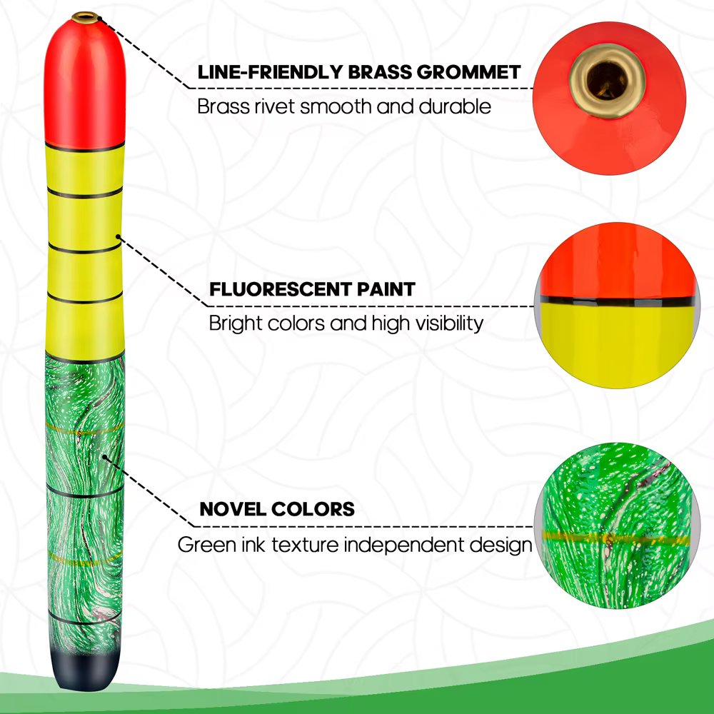 THKFISH Flotadores balsa deslizantes para bagre y carpa 7-12 pulgadas