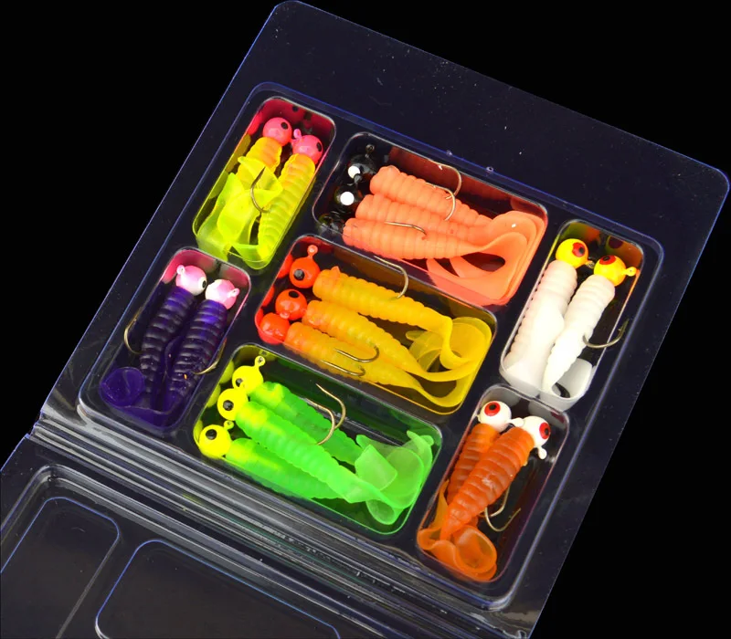 Anzuelos Jig Head JYJ 34 con señuelo silicona para pesca - imagen 3