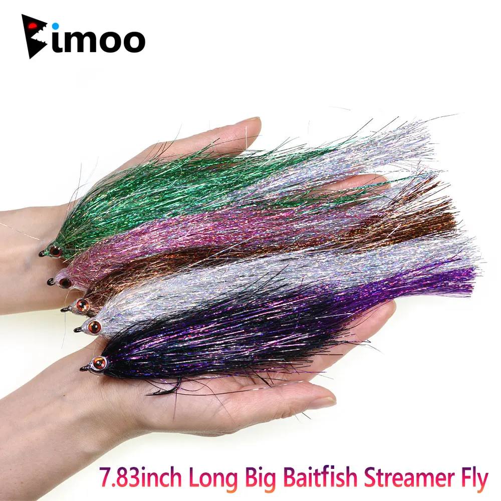 Streamer de pesca holográfico con ojos 3D y tinsel brillante - imagen 4