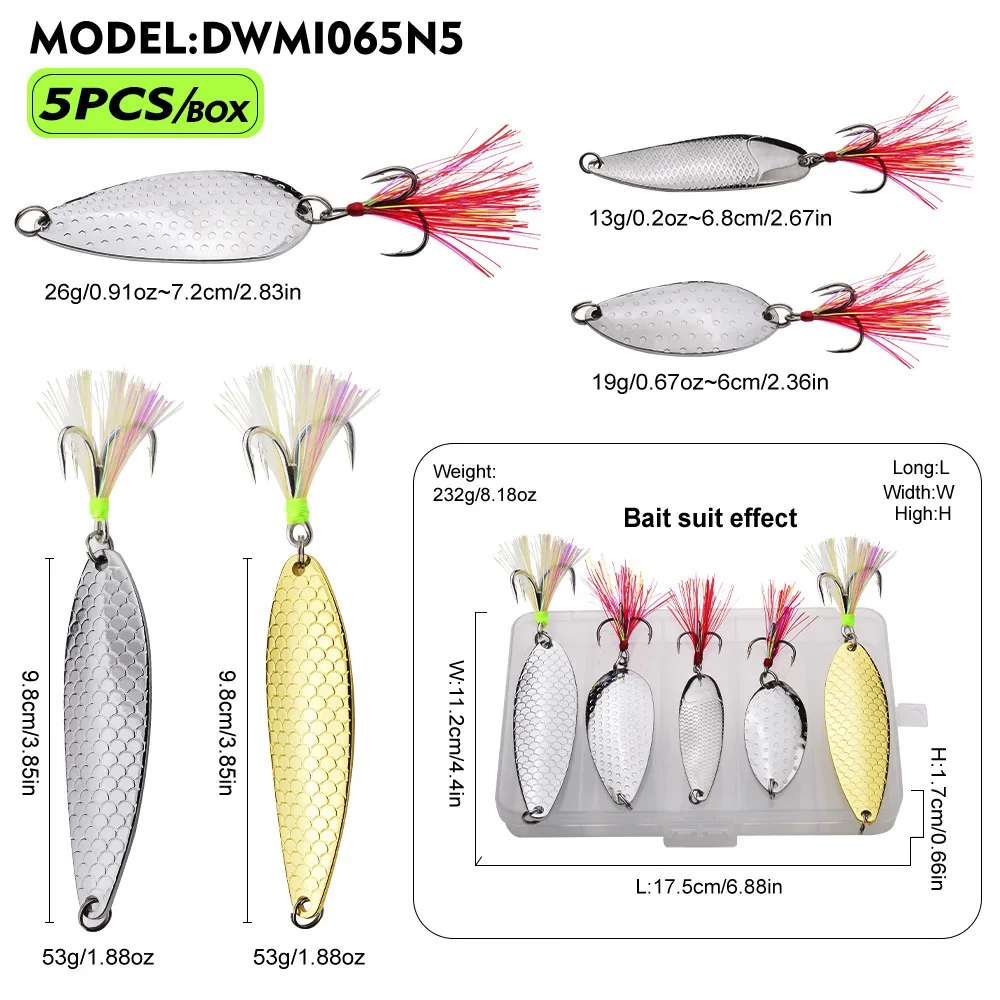 Señuelo LHFSH metálico para jigging y lubina con pluma y lentejuela - imagen 4
