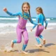Traje de baño UV manga larga para niña entero surf y snorkel - imagen 4