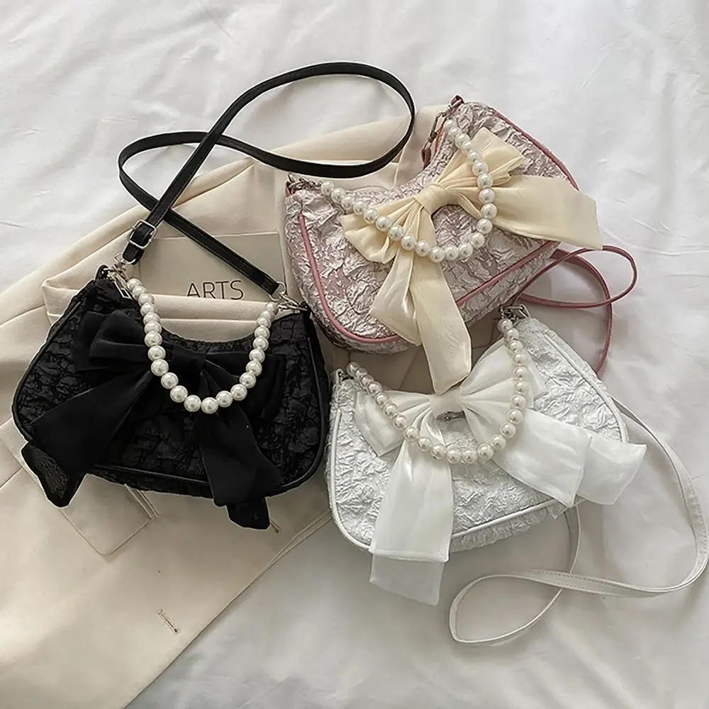 Bolso cruzado de cuero PU con lazo mariposa y gran capacidad - imagen 2