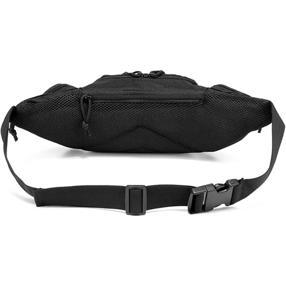 Riñonera Motocicleta Ajustable con Bolsillos Cremallera para Hombre