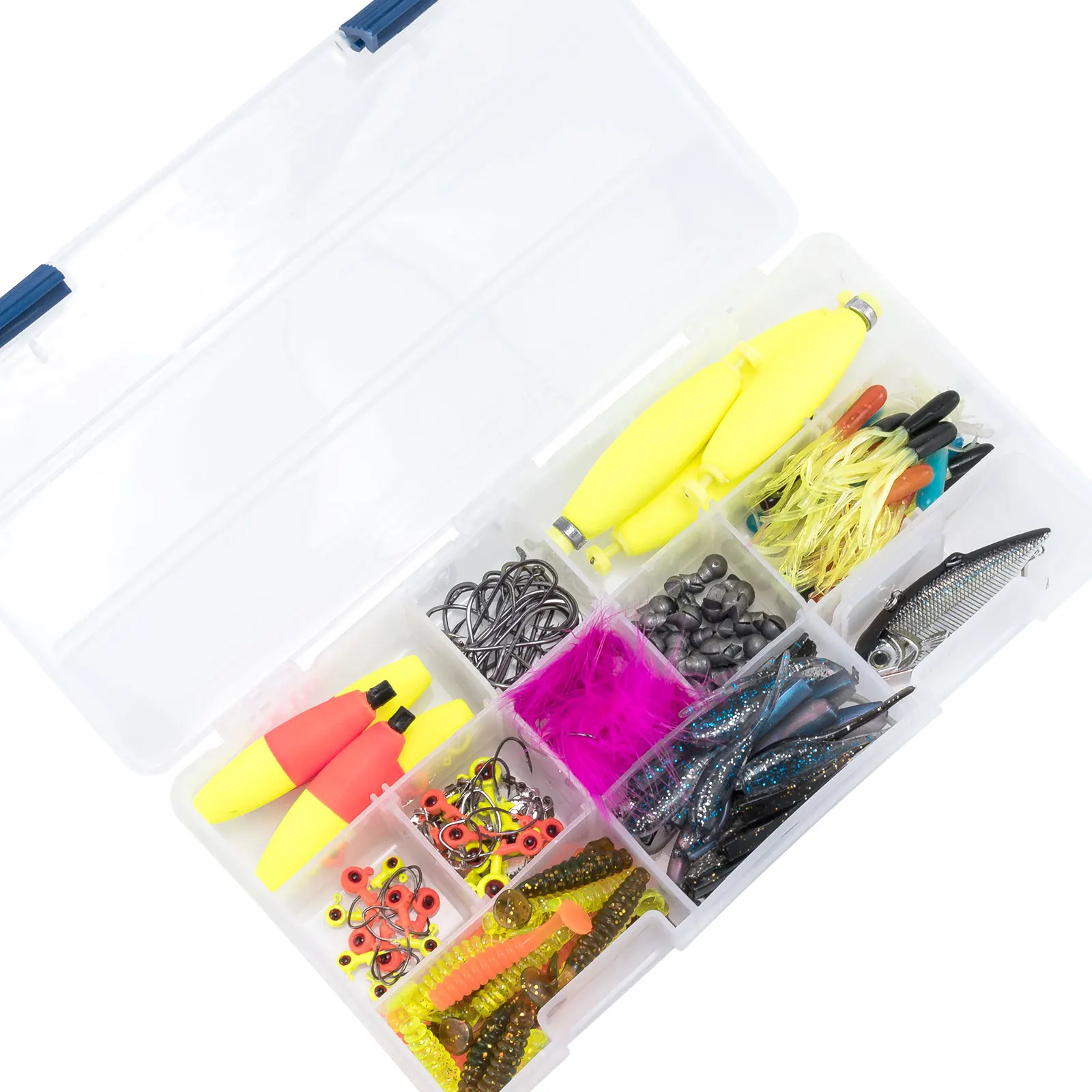 Kit completo de señuelos de pesca para crappie con 179 piezas