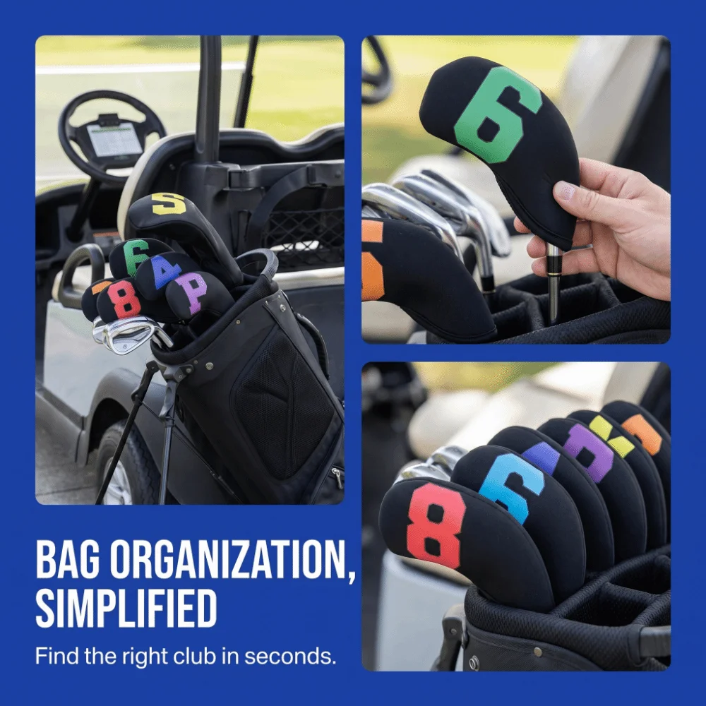 Fundas protectoras para palos de golf hierro con números grandes - imagen 3