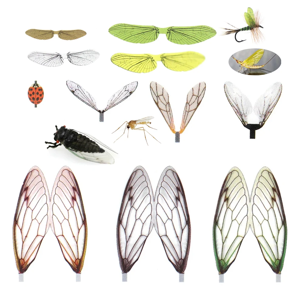 Ala de mosca realista precortada color beige