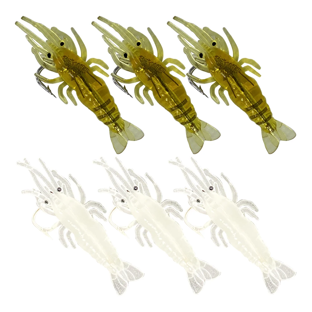 Señuelo camarón fosforescente para lubina – Vinilo luminoso de pesca