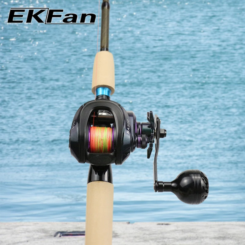 Manivela de carrete EKfan de 90 mm para baitcasting