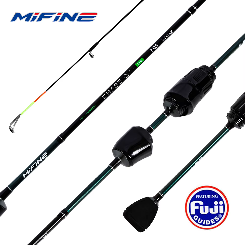 Mifine Chase Spin XUL caña spinning ultraligera para trucha Fuji 30T