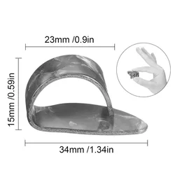 Set de púas de bajo ajustables metal-celuloide plata y negro