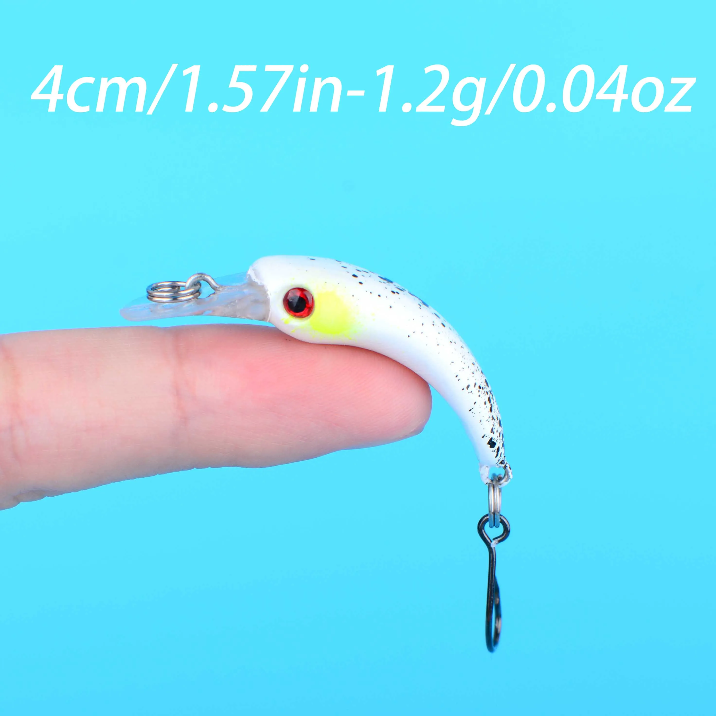 Señuelo de pesca flotante para trucha de 1.2g, micro wobbler con acabado realista